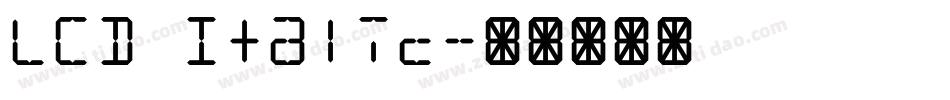 LCD Italic字体转换